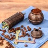 Glios Decorative Handmade Coffee Grinder, Refillable Turkish Spice Mill, Manual