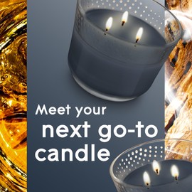 Glade Candle Smooth Bourbon & Oak, Fragrance Candle Infused with Essential Oils, Air Freshener Candle, 3-Wick Candle, 6.8 Oz, 3 Count