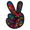 Mono Quick 1002 x Hippie Peace Hand Happy Iron-On Patch,