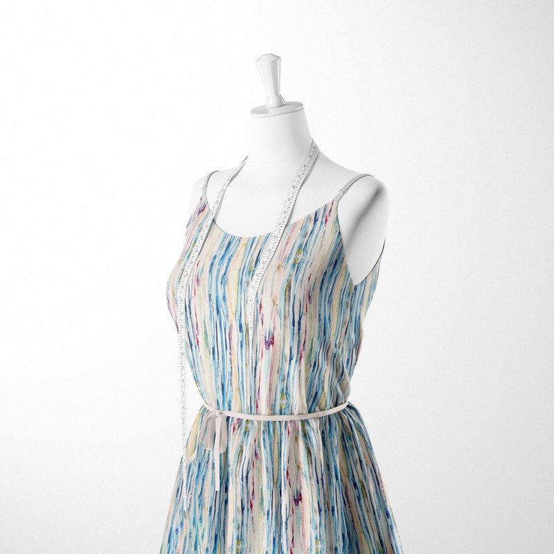 Linen Viscose Printed Fabric - 55 Inches (142cm) Wide -