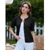 GRACE KARIN Ladies Summer Button-up Knitted Top Crew Neck Lightweight