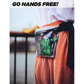 FYDELITY-Fanny Pack|Large Slim Plus Size|Crossbody Sling Belt Bag Waist Packs|XL, traslúcido, Una talla