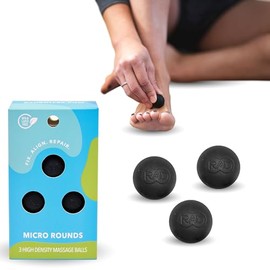RAD Atom | Pelota de masaje de densidad extra firme para pectorales, hombros, glúteos, isquiotibiales, cuádriceps y trapecios Liberación miofascial, m