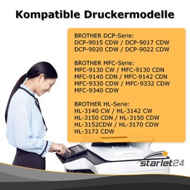 TN241 TN245 Yellow Toner Compatible as Replacement for Brother TN-241 TN-245 Toner for MFC-9332CDW MFC-9142CDN for DCP-9022CDW DCP-9020CDW DCP-9017CDW, HL-3142CW HL-3152CDW, TN241 Yellow