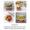 Bonita Home Square Glass Storage Container, Stackable BPA Free Airtight