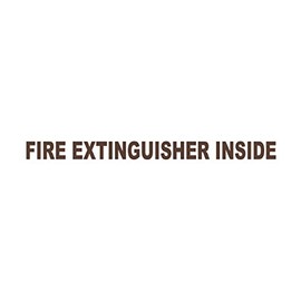 Wild Dingos LLC Fire Extinguisher Inside 1x12 Trucking Business Vinyl Decal Sticker Brown