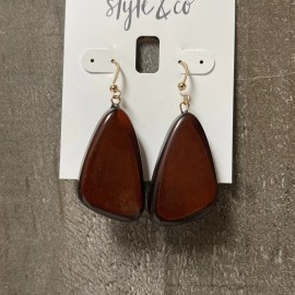 Style & Co Red Resin Drop Earrings
