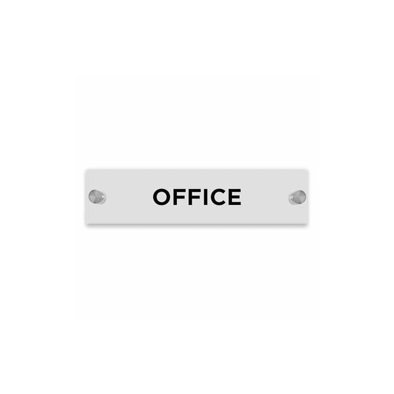 OptiV Clear Acrylic Office Sign by ViroDisplay® – Customisable 250