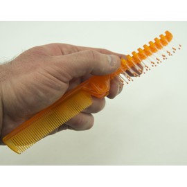 Travel Hand® Small Folding Pocket Brush. – Size 10 Long Folded – Set of 2 Colours, Orange