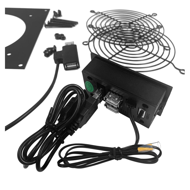 coolerguys Single 120mm USB Fan with Bracket and Preset Thermostat