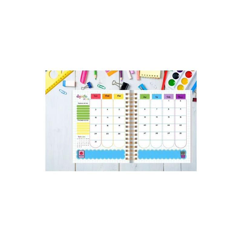 Agenda Maestra Personalizable 2026 Líneas