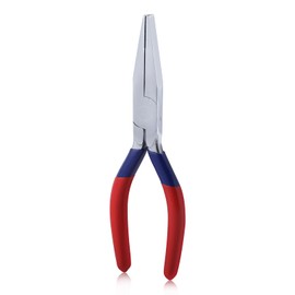 GOLD DEER 6 Inch Flat Nose Pliers Duck Bill Pliers Flat Nose Pliers with Teeth Multipurpose for Maintenance Wire Bending Straightening Pliers Precision Pliers for Jewelry Making