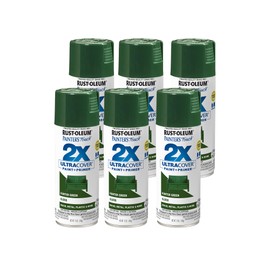 Rust-Oleum 249111-6PK Painter's Touch 2X Ultra Cover Spray Paint, 12 oz, Gloss Hunter Green, 6 Pack