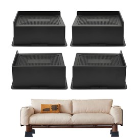 4 Elevadores De Muebles Cama/Nevera,Patas De Muebles Rectangular Elevadoras,Protege Suelos Pies de Mesa y Silla,Escritorio,Cama,Elevador Antideslizant