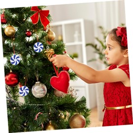 BCOATH 100 Pcs Christmas Candy Decorations Blue Candy Canes Decorations Candy Christmas Ornaments Acrylic