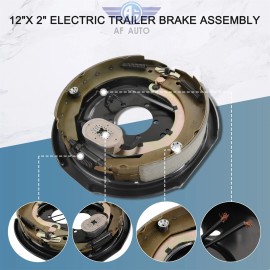 Afauto2016 Electric Trailer Brake 12" x 2" assembly pair set for 7000 lbs axle 21005 - New