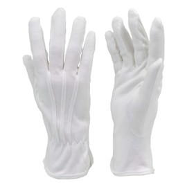 G & F Products Unisex Adult Fit White Cotton Gloves, White, Medium Pack Of 12 US
