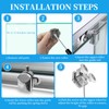 Hevysuo 4 Pcs Wheel Shower Door Rollers,23mm Diameter Metal Shower