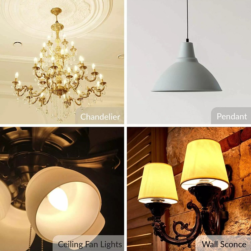 Simba Lighting [6 Pack] LED Candelabra B11 C37 Bulb 7W