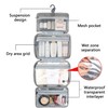 HUSHAX 4 Fold Travel Hanging Toiletry Bag, Hanging Makeup Storage