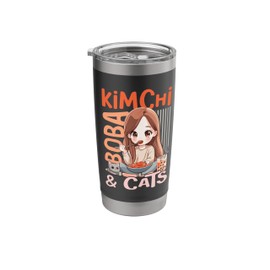 Cute Kimchi Boba & Cats Stainless Steel Insulated Tumbler