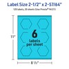 Avery Printable Hexagon Labels with Sure Feed Technology, 2-1/2" x