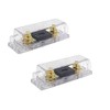ZOOKOTO 0/2/4 Gauge AWG Inline ANL Fuse 150Amp Block Fuse Holder with 150A ANL Fuse for Car Audio Amplifier(2 Pack)