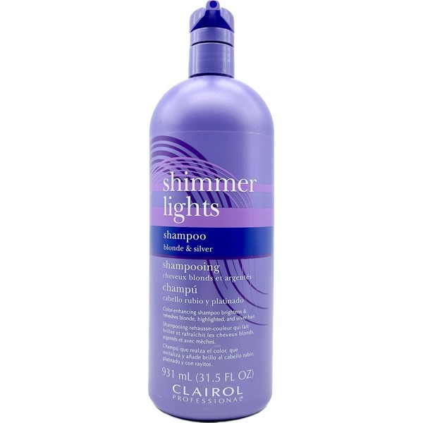 Clairol Professional Shimmer Lights Shampoo - Blonde & Silver Hair 31.5 oz