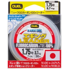 DUEL(デュエル) HARDCORE(ハードコア) フロロライン 1.75号 HARDCORE エギング LEADER 30m 1.75号 ナチュラルクリアー エギング H3374