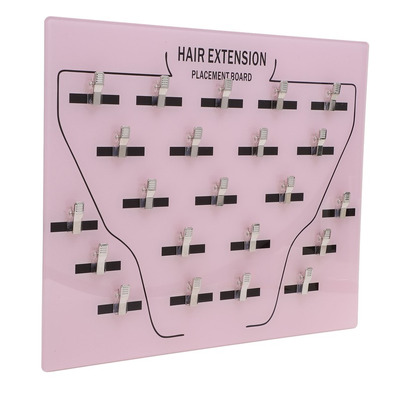 Wig Extension Holder Board Acrylic 22 Stainless Steel Clips Hair