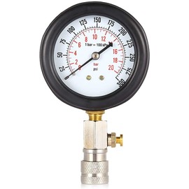 Compression Tester Set Compression Gauge Car Motorcycle Gauge Test Kit Testing Device 0-20 Bar or 0-300 PSI Compression Meter with Case (Plastic Blue)