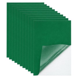 PATIKIL 12"x8" Self Adhesive Felt Fabric Sheets, 11 Pcs 1mm Thick A4 Stiff Felt Sheets Back Felt Crafting Paper for Craft Project, DIY Art Sewing Decoration, Dark Green