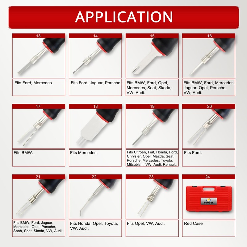 YSTOOL Terminal Release Kit, Universal Wire Connector Removal Pin Extractor