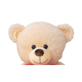 Lifestyle & More Teddy Bear Cuddly Bear with Bow and I Love You Inscription 30 cm Large Plush Bear Cuddly Toy Velvety Soft