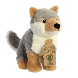 Aurora, 35006, Eco Nation, Wolf, 9.5In, Soft Toy, (Grey/White/Brown)