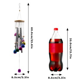 Parakeet Toys with Colorful Bells and Shining Sticks, Bird Cage Accessories Wind Chimes for Chewing, Chew Toys for African Grey, Budgies, Cockatiels, Lovebirds, Conures, Quakers, Small to Medium Birds