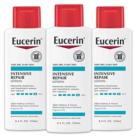 Eucerin Loción corporal de reparación intensiva, loción para piel muy seca, botella de 8.4 onzas líquidas, paquete de 3                               