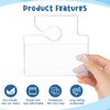 Trinkrittey 5 Pcs Horizontal Clear Parking Permit Holder Parking Pass