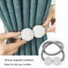 Magnetic Curtain Tiebacks (2 Pack) Pearl Ball Curtain Magnetic TieBacks