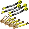 Car Tie Down Straps for Trailers (4PK) Flat Hooks Lasso