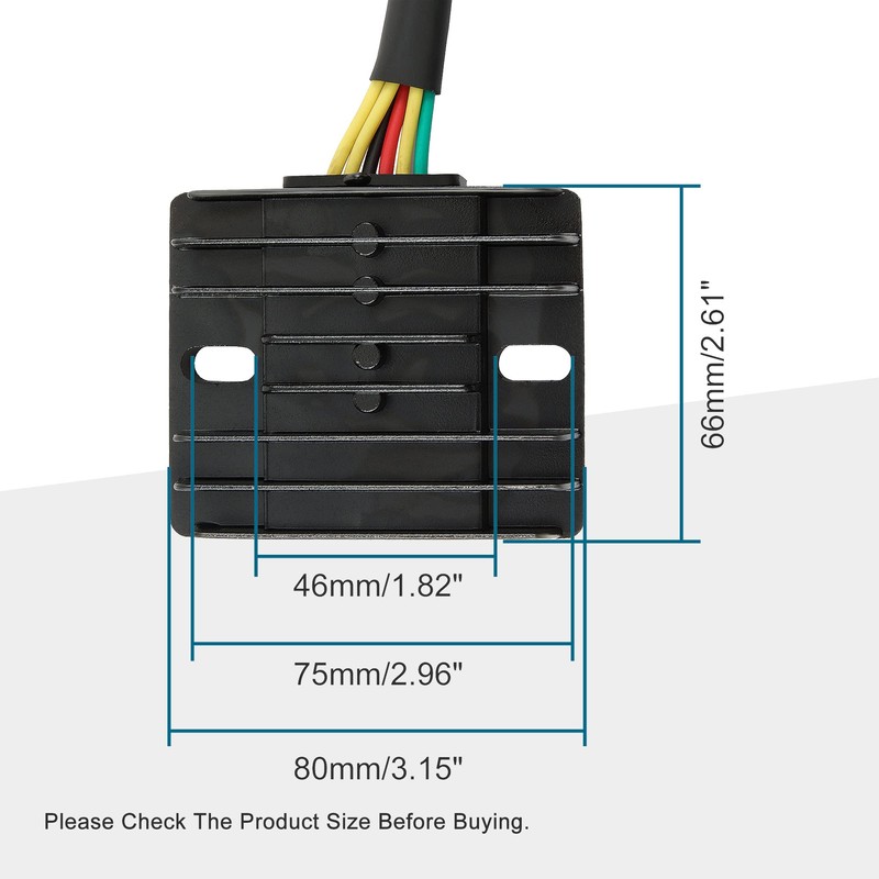 GOOFIT 6 Pin DC Voltage Regulator Rectifier for 50cc 70cc
