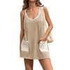 Fisoew Womens Tennis Dress Casual Athletic Sleeveless Summer Romper Dress