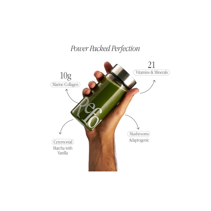 Reformed Vanilla Collagen Matcha Powder - Smooth & Creamy Blend