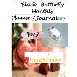 Black Butterfly Monthly Planner Journal