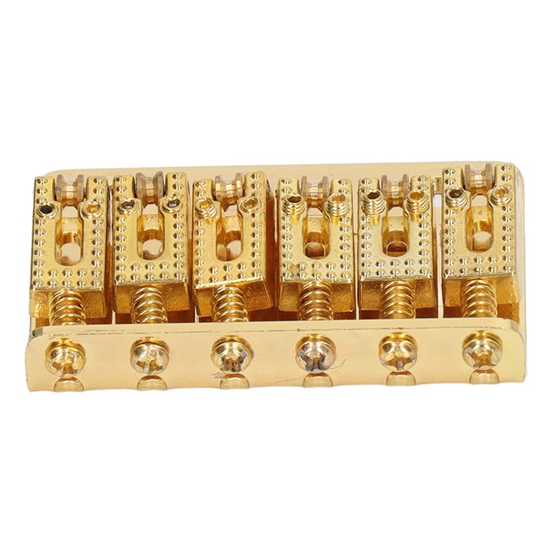 Electric Guitar Bridge 6 Strings 65mm Glossy Metal Guitar Hardtail