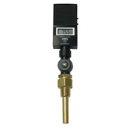 Winters TSD Series Industrial 9IT Digital Thermometer, Solar Powered Display, 3/4" NPT Connection, Brass Thermowell, 3-1/2" Stem, -45 to 260 Degrees C, -50 to 320 Degrees F, Accuracy of + or - 1% of Reading