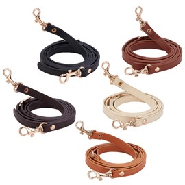 PH PandaHall Shoulder Strap, 5 Shoulder Bag, Bag, Leather, Shoulder Belt, Adjustable, Black, Bag Repair, Replacement, Handle, Belt, For Bags, Handmade, Crossbody Strap, Shoulder Strap, Bag Parts (Approx. 50.0 inches (127 cm), Dark Color