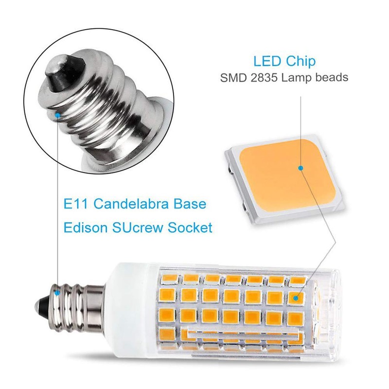 E11 LED Bulb JD e11 T4 Mini Candelabra Base 8W