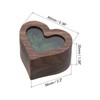 PATIKIL Wooden Ring Boxes, Heart Shaped Ring Boxes with Single