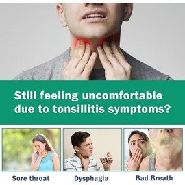 Tonsil Rinse-Tonsil Stone Remover Mouthwash，Natural Mouthwash Soothe Tonsils，Fight Bad Breath，Relieve Dry Mouth-Alcohol-Free，Breath Freshening，Mint Flavor-10 FL OZ